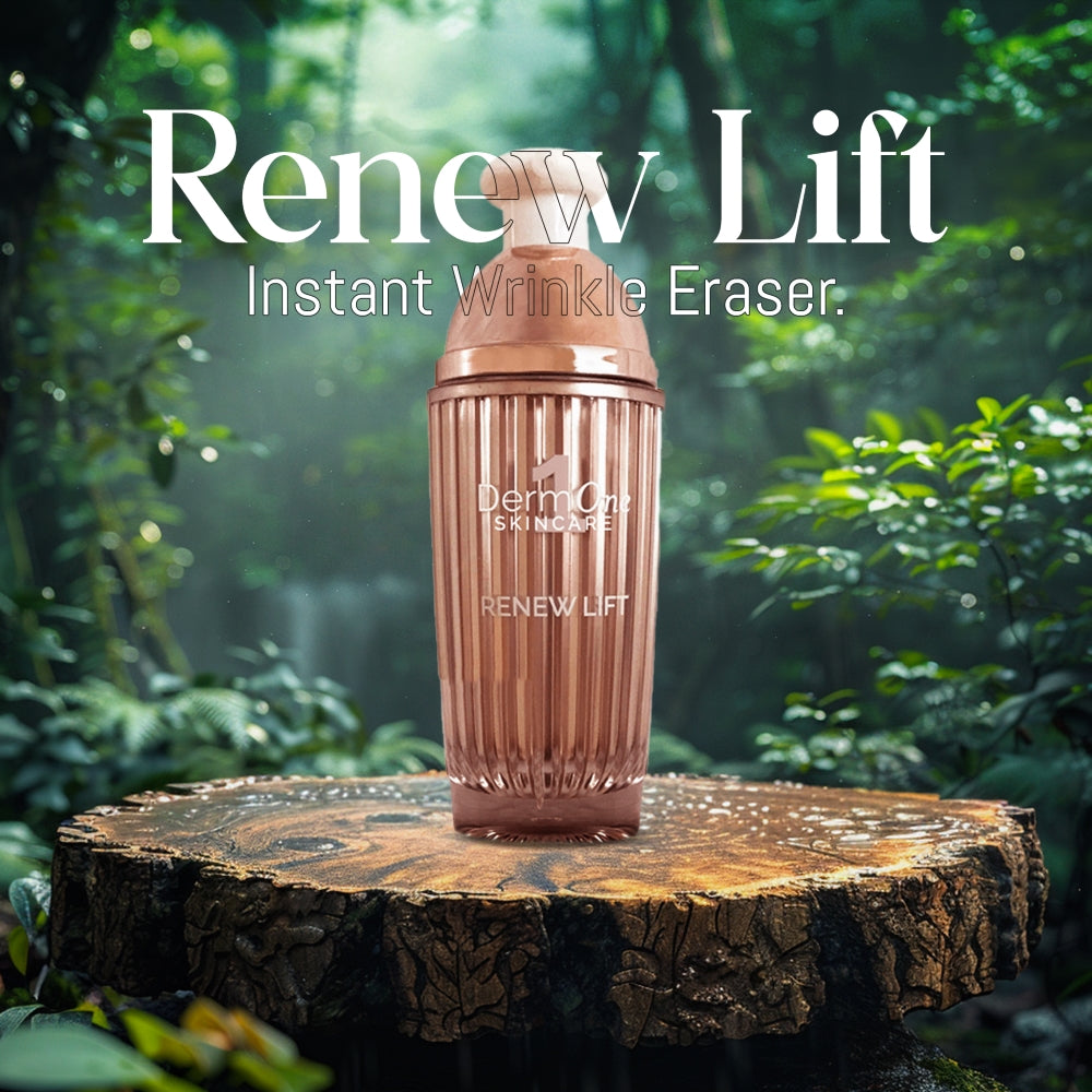 Derm #1 Renew Lift Serum - Instant Wrinkle and Bag Eraser with Peptides 0.5 fl oz